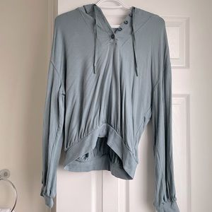 Blue pullover sweatshirt